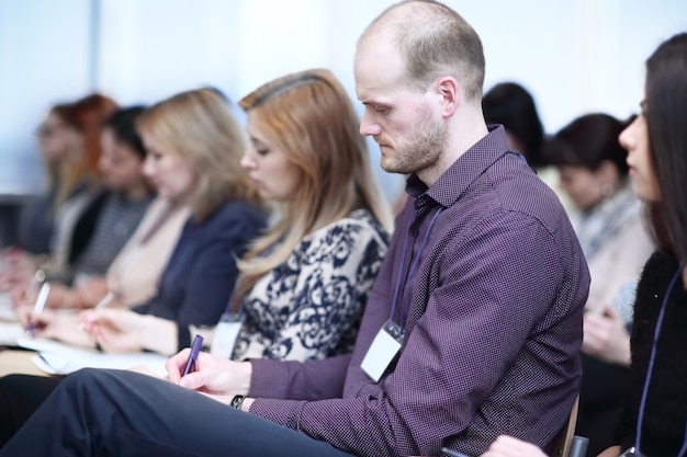 Professional speaker presenting with confidence